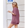 image:imageEkouaer Womens Two Piece Sets Summer Lounge Set Matching OutfitsOld Rose