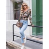 image:imageLong Sleeve Shirts for Women Thumb Hole Fitted Tops Thermal Layering TeesFlroal Printed