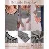 image:imageLong Sleeve Shirts for Women Thumb Hole Fitted Tops Thermal Layering TeesStripe White  Black
