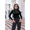 image:imageTurtleneck Tops for Women Long Sleeve Mock Neck Shirts Thermal UnderwearBlack