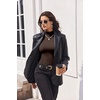image:imageTurtleneck Tops for Women Long Sleeve Mock Neck Shirts Thermal UnderwearBrown