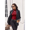 image:imageTurtleneck Tops for Women Long Sleeve Mock Neck Shirts Thermal UnderwearDark Red
