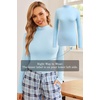 image:imageTurtleneck Tops for Women Long Sleeve Mock Neck Shirts Thermal UnderwearLight Blue