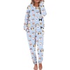 image:imageEkouaer Pajamas Womens Long Sleeve Pj Set Soft 2 Piece LoungewearLight Blue Cat
