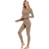 image:imageEkouaer Thermal Underwear for Women Long Johns Base Layer Winter ClothesKhaki