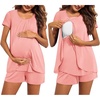 image:imageEkouaer Womens Maternity Nursing Pajamas Set Breastfeeding Sleepwear PjsOrange Pink