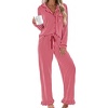 image:imageEkouaer Womens Pajama Sets Long Sleeve Sleepwear Button Down Pjs LoungewearRed Stripes