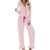 image:imageEkouaer Womens Pajama Sets Long Sleeve Sleepwear Button Down Pjs LoungewearWhite Flower