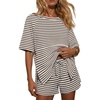 Beige Black Striped