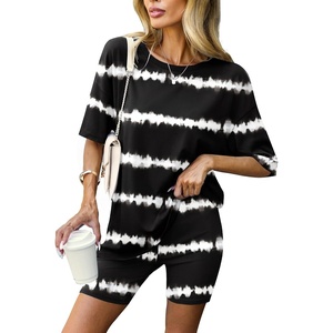 image:imageEkouaer Lounge Sets 2 Piece Summer Outfits 2026 Oversized Biker Short SetsBlack2