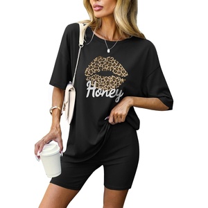 image:imageEkouaer Lounge Sets 2 Piece Summer Outfits 2026 Oversized Biker Short SetsBlack3