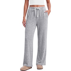 image:imageEkouaer Pajama Pants Women 2026 Soft Pj Bottom Wide Leg Lounge Sleep PantsLight Grey