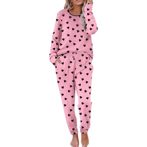 image:imageEkouaer Pajamas Womens Long Sleeve Pj Set Soft 2 Piece LoungewearPink Hearts