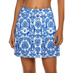 image:imageEkouaer Womens Active Performance Skort Lightweight Skirt for Golf TennisBlue Flower