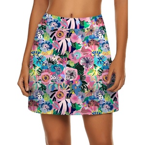 image:imageEkouaer Womens Active Performance Skort Lightweight Skirt for Golf TennisBlue Pink Floral