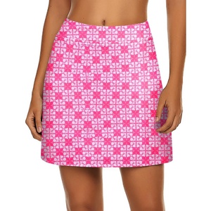 image:imageEkouaer Womens Active Performance Skort Lightweight Skirt for Golf TennisPink Leaf Print