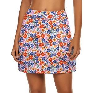 image:imageEkouaer Womens Active Performance Skort Lightweight Skirt for Golf TennisRed Blue Floral