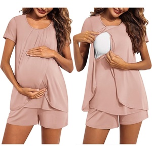 image:imageEkouaer Womens Maternity Nursing Pajamas Set Breastfeeding Sleepwear PjsApink