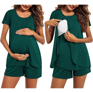 image:imageEkouaer Womens Maternity Nursing Pajamas Set Breastfeeding Sleepwear PjsGreen