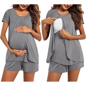 image:imageEkouaer Womens Maternity Nursing Pajamas Set Breastfeeding Sleepwear PjsGrey