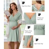 image:imageEkouaer Labor and Delivery Gown for Hospital V Neck Maternity Nursing DressCeladon Green