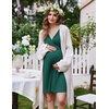 image:imageEkouaer Labor and Delivery Gown for Hospital V Neck Maternity Nursing DressDark Green
