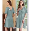 image:imageEkouaer Labor and Delivery Gown for Hospital V Neck Maternity Nursing DressDusty Green