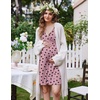 image:imageEkouaer Labor and Delivery Gown for Hospital V Neck Maternity Nursing DressGrey Purple Red Heart