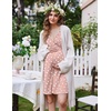 image:imageEkouaer Labor and Delivery Gown for Hospital V Neck Maternity Nursing DressLight Blue Heart