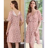 image:imageEkouaer Labor and Delivery Gown for Hospital V Neck Maternity Nursing DressLight Blue Heart