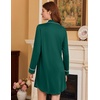 image:imageEkouaer Nightgowns for Women Long Sleeve Night Gown Button Pajama DressGreen