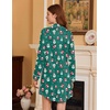 image:imageEkouaer Nightgowns for Women Long Sleeve Night Gown Button Pajama DressGreen Christmas