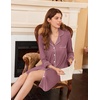 image:imageEkouaer Nightgowns for Women Long Sleeve Night Gown Button Pajama DressPink