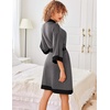 image:imageEkouaer Robes for Women Bathrobe Lightweight Robe 34 Sleeve Knit SleepwearDark Grey