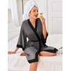 image:imageEkouaer Robes for Women Bathrobe Lightweight Robe 34 Sleeve Knit SleepwearDark Grey