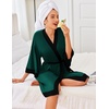 image:imageEkouaer Robes for Women Bathrobe Lightweight Robe 34 Sleeve Knit SleepwearLake Green