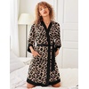 image:imageEkouaer Robes for Women Bathrobe Lightweight Robe 34 Sleeve Knit SleepwearLeopard