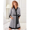 image:imageEkouaer Robes for Women Bathrobe Lightweight Robe 34 Sleeve Knit SleepwearMid Grey