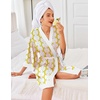 image:imageEkouaer Robes for Women Bathrobe Lightweight Robe 34 Sleeve Knit SleepwearYellow Pink Grid