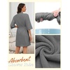 image:imageEkouaer Towel Robe for Women Terry Cloth Robes for Women Absorbent BathrobeDark Grey