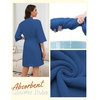 image:imageEkouaer Towel Robe for Women Terry Cloth Robes for Women Absorbent BathrobeNavy