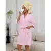 image:imageEkouaer Towel Robe for Women Terry Cloth Robes for Women Absorbent BathrobePink