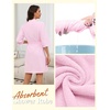 image:imageEkouaer Towel Robe for Women Terry Cloth Robes for Women Absorbent BathrobePink