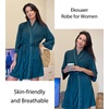 image:imageEkouaer Women Robes Knee Length Kimono Bathrobe Lightweight Soft Sleepwear1 Dark Green