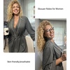image:imageEkouaer Women Robes Knee Length Kimono Bathrobe Lightweight Soft Sleepwear1 Medium Gray