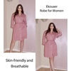 image:imageEkouaer Women Robes Knee Length Kimono Bathrobe Lightweight Soft Sleepwear1 Misty Rose