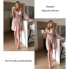 image:imageEkouaer Women Robes Knee Length Kimono Bathrobe Lightweight Soft Sleepwear1 Misty Rose