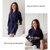 image:imageEkouaer Women Robes Knee Length Kimono Bathrobe Lightweight Soft Sleepwear1 Navy Blue