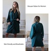 image:imageEkouaer Women Robes Knee Length Kimono Bathrobe Lightweight Soft Sleepwear1 Navy Blue