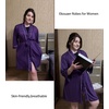 image:imageEkouaer Women Robes Knee Length Kimono Bathrobe Lightweight Soft Sleepwear1 Purple